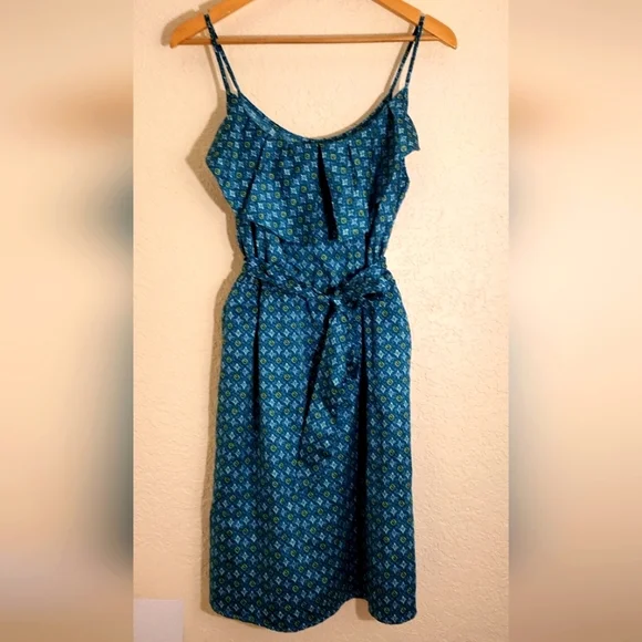 GAP Elegant Blue Patterned Dress - Picture 2 of 8
